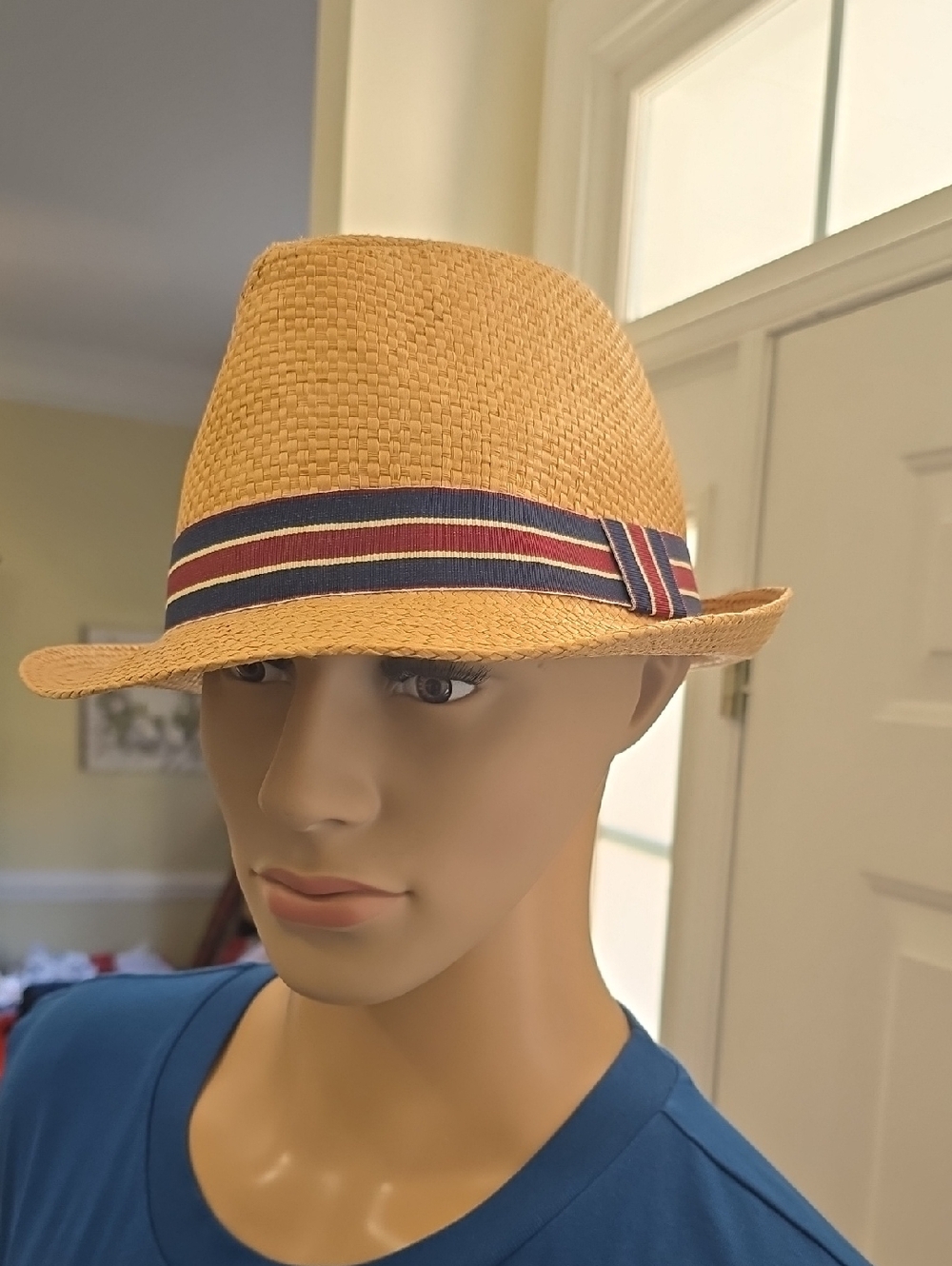 STAFFORD BRAND MEN'S BROWN/TAN STRAW HAT ONE SIZE FITS MOST